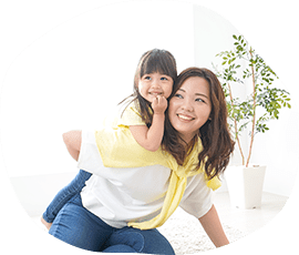 子どもとお母さんの様子
